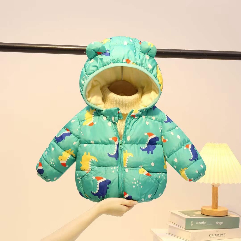 Áo Khoác Phao Lót Lông Cho Bé Trai Bé Gái Hàng Quảng Châu AP06