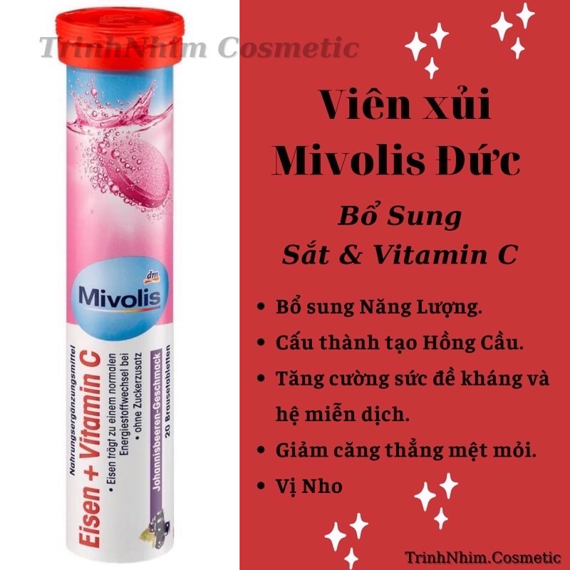 Viên Sủi Mivolis Đức, Tăng đề kháng, hỗ Trợ hệ Miễn Dịch, Viên Uống C