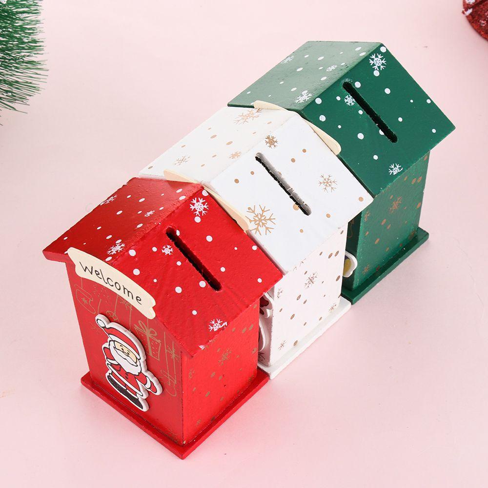 KUNHEV Hộp Đựng Tiền Xu Giáng Sinh / Năm Mới Hình Hoa Mẫu Đơn / Hoa Chirstmas / Chú Heo