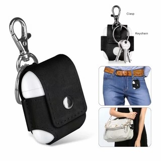 Portable PU Leather Case sFor Apple Airpods Cover Anti-Lost Protective Storage
