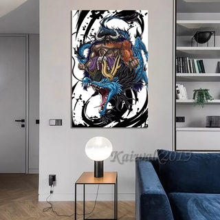Tranh Treo Tường Khung Gỗ Họa Tiết Hoạt Hình one piece Độc Đáo Trang Trí Nhà Cửa
