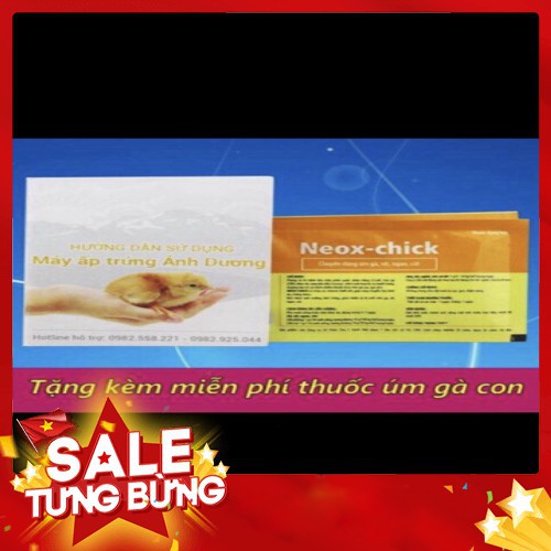 ComBo Máy Ấp Trứng + Đèn pin soi trứng + 3 gói úm cho gà con ( tặng ngay 1 gói úm + sách kỹ thuật ấp trứng