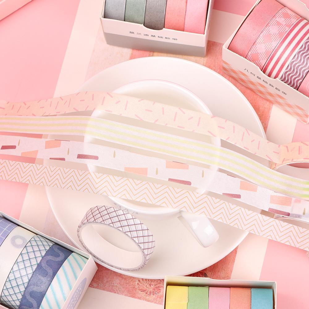 1 Cuộn Băng Dính Washi Với Họa Tiết Hoạt Hình Dùng Trang Trí Scrapbook