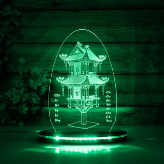 Mô Hình Đèn Led 3D Chùa Một Cột