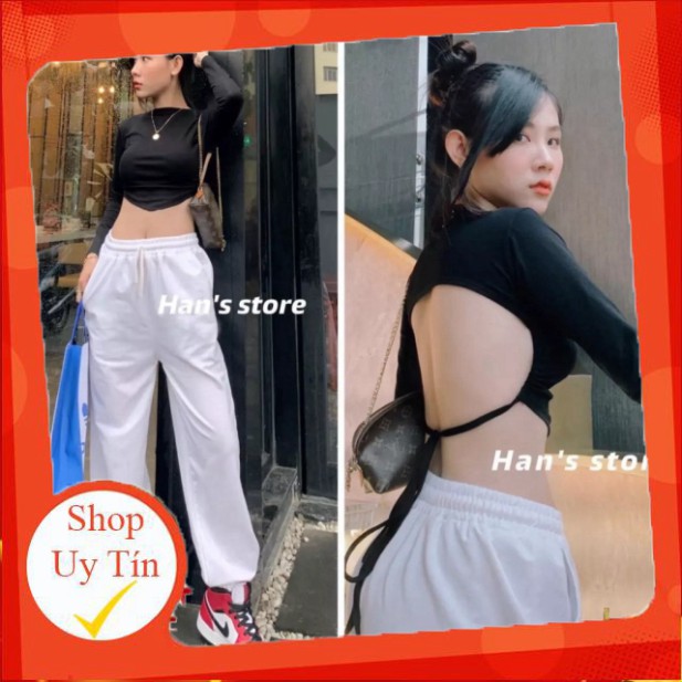Áo khoét lưng phối dây thắt nơ chất vải thun borip FreeSize dưới 53kg dành cho nữ