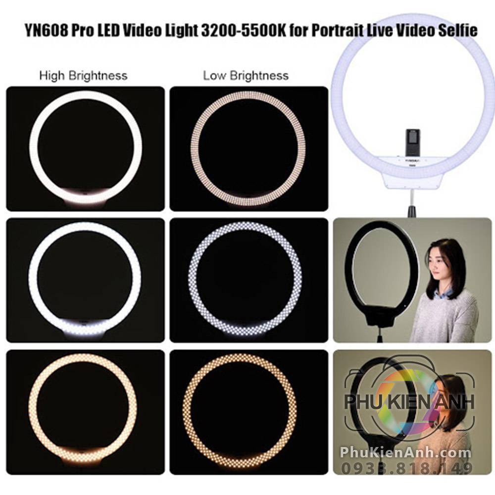 Đèn led ring Yongnuo YN 608 và YN308