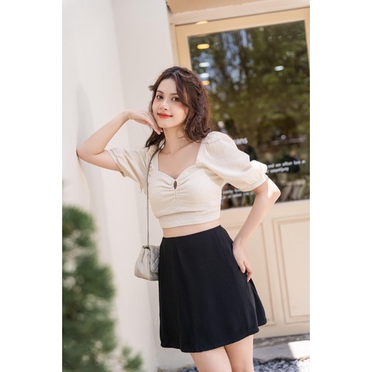 Ceci Cela - Áo Hở Lưng Halter Dáng Ngắn