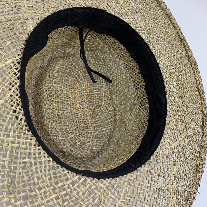 [246] Mũ cói Gaucho panama đan thưa cao cấp quai caro (hàng sẵn)