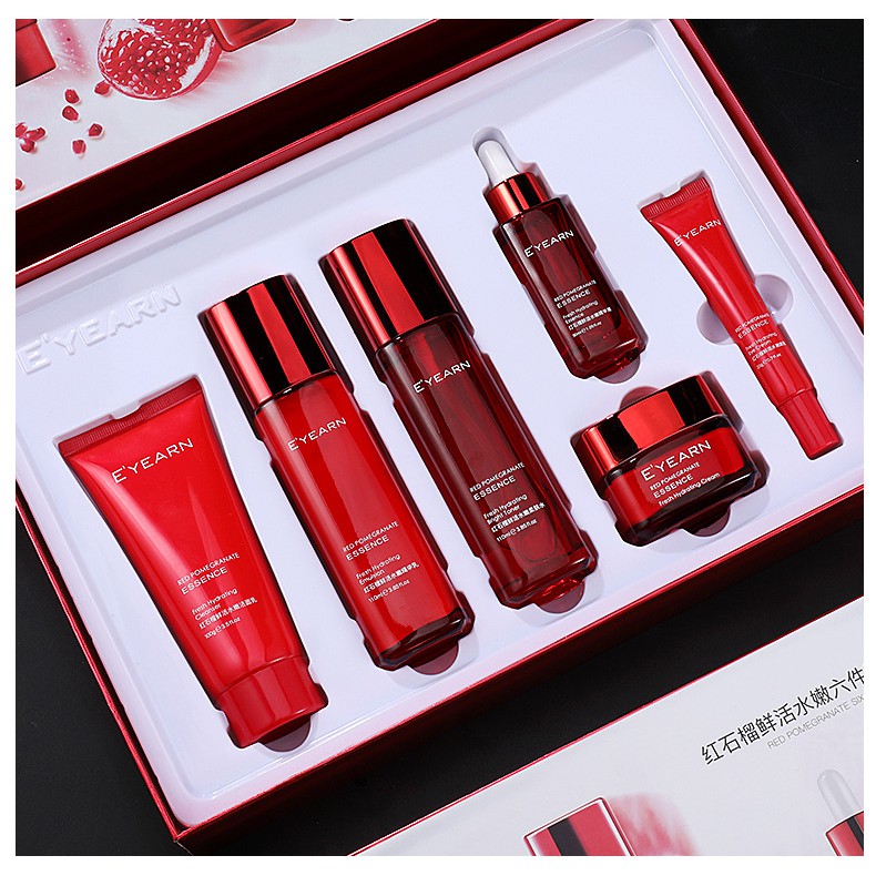 Bộ Mỹ Phẩm Chăm Sóc da chính hãng E'YEARN Làm Trắng Thu Nhỏ Lỗ Chân Lông Chiết Xuất Lựu Đỏ Hydration