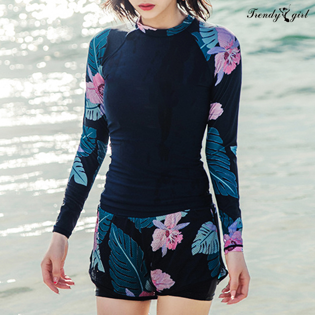 Set Đồ Tắm In Họa Tiết Hoa Trẻ Trung Quyến Rũ Dành Cho Nữ | BigBuy360 - bigbuy360.vn