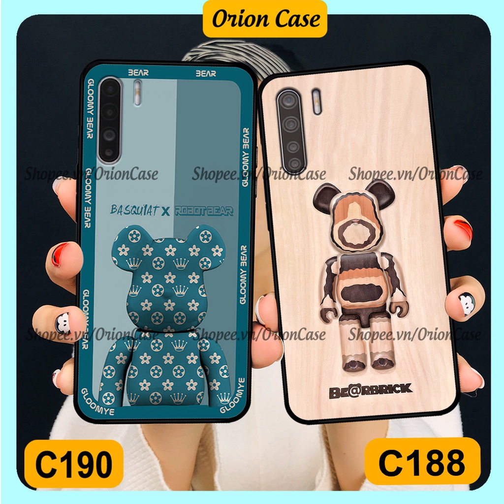Ốp lưng Oppo A91 - Reno 3 - Reno3 in hình bearbrick 3D thời trang, cá tính. ốp chống sốc, bền đẹp