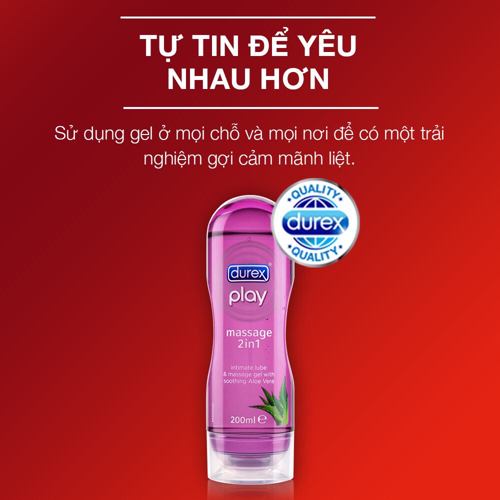 Bộ 2 Gel bôi trơn Durex Play Massage 200ml (New)