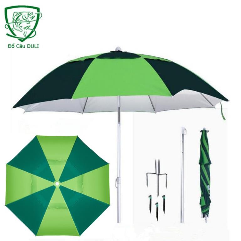 SALE LỚN  Ô Câu Cá Ô Dù Che Nắng Mưa Hình Xanh Dọc Dưa KK-11