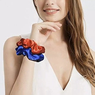 Chun buộc tóc Scrunchies lụa Satin