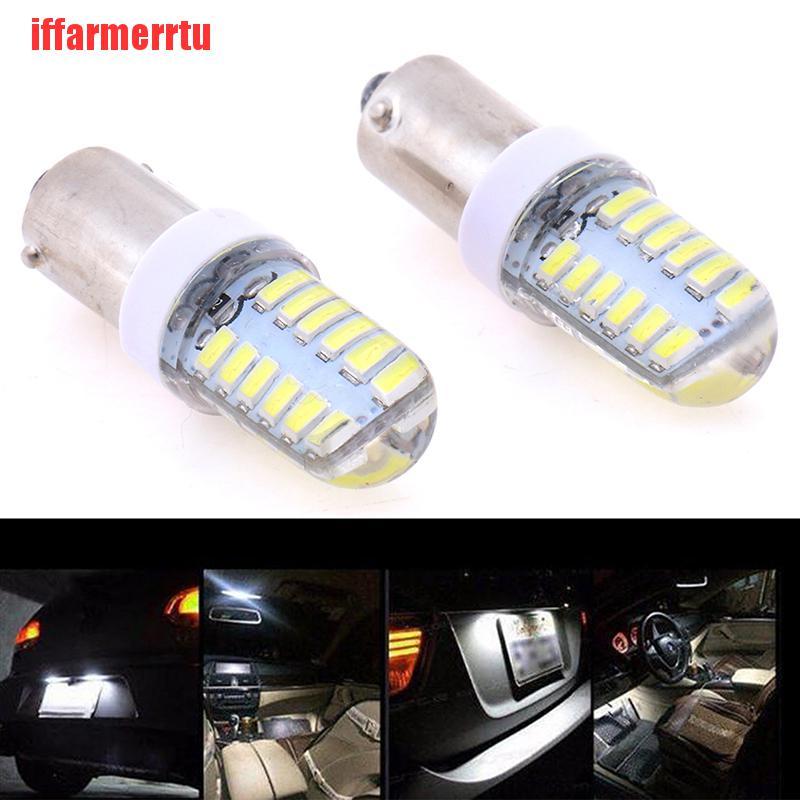 (Ifu-Code) 2 Đèn Led Ánh Sáng Trắng Ba9S T11 T4W 3014 24smd 12v