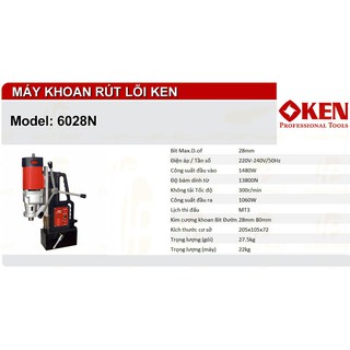 Máy khoan từ Ken 6028N