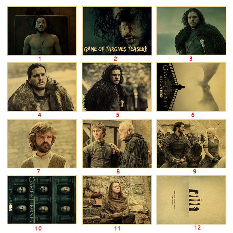 Movie Poster Game Of Thrones Retro Style