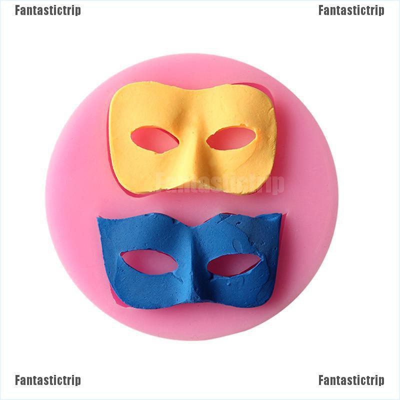 Fantastictrip 3D Mask Silicone Fondant Cake Decorating Chocolate Baking Mold Sugarcraft FA