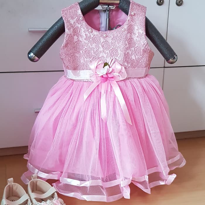 Đầm Hồng Thời Trang Cho Bé Gái 6 7 8 9 10 11 Tháng 1 2 Tuổi