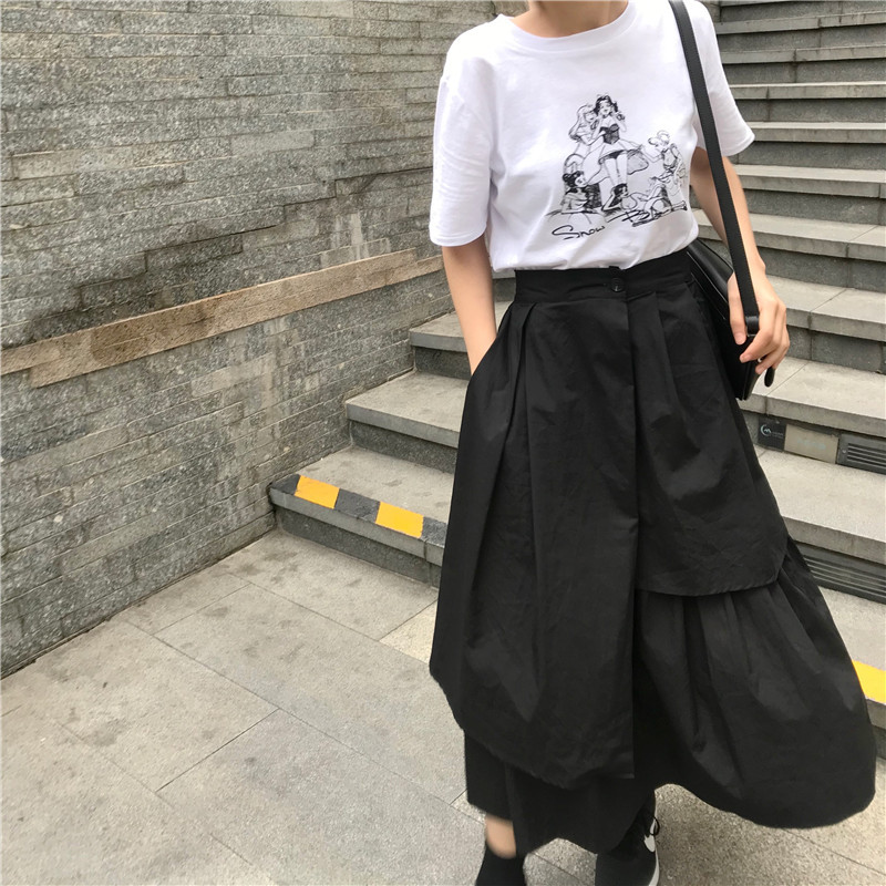 NRVP Áo thun tay ngắn màu trắng thời trang mùa hè 2021 mới cho nữ