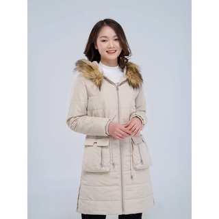 Áo khoác phao dáng dài nữ YODY áo phao bông mỡ mũ lông cao cấp - PHN5004