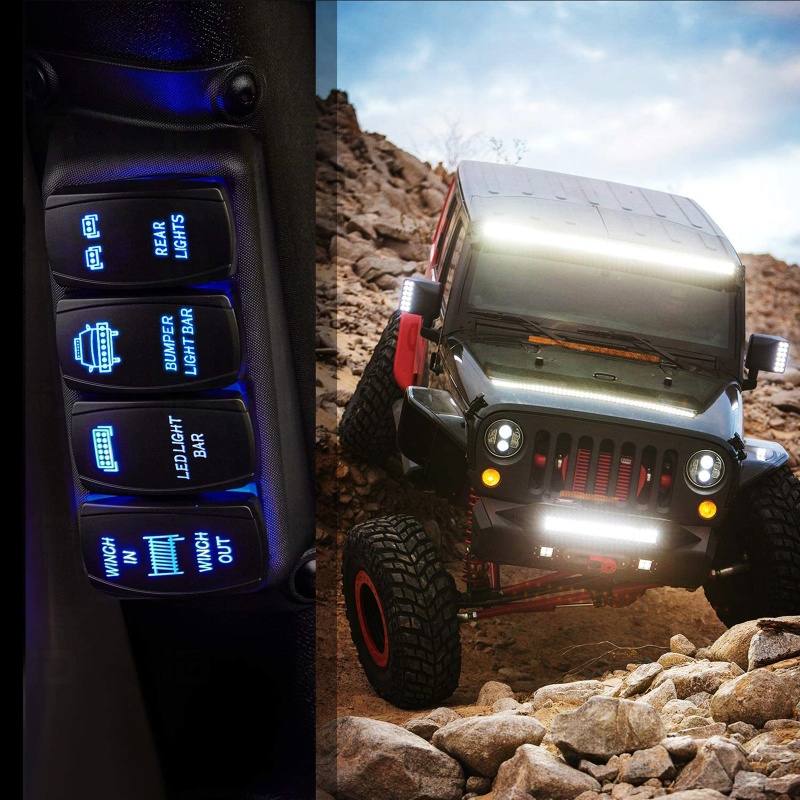 Công Tắc Bật / Tắt Đèn LED 5 Pin USB Cho Xe Hơi RV