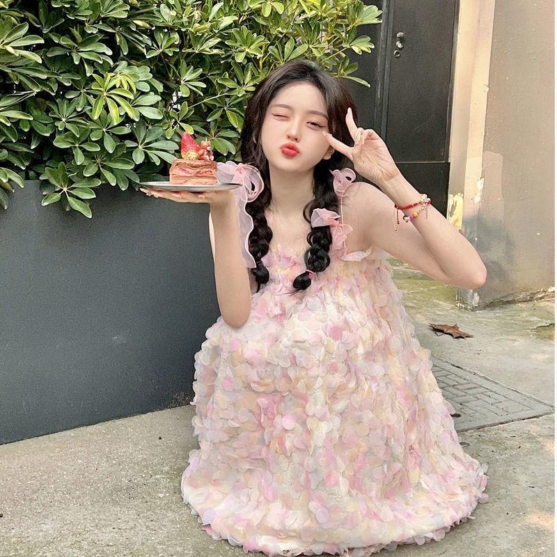 Đầm hai dây vảy cá cao cấp