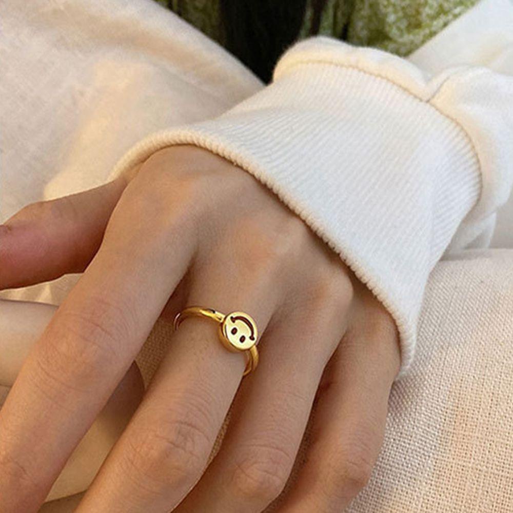 Nhẫn Thời Trang Đường Phố Đơn Giản Bằng Đồng Cho Nam &amp; Nữ