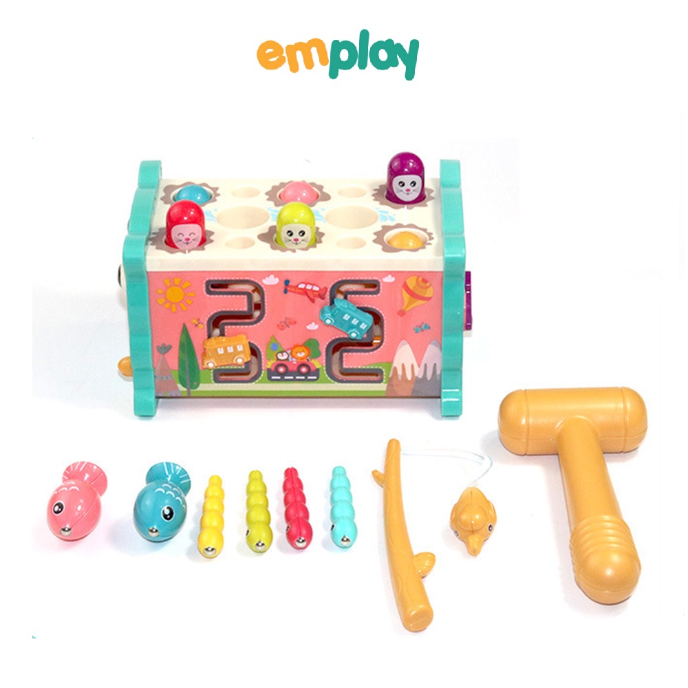 Đồ chơi đập chuột kết hợp câu cá Emplay  cho bé rèn luyện nhanh tay tinh mắt được sản xuất từ nhựa ABS cao cấp an toàn