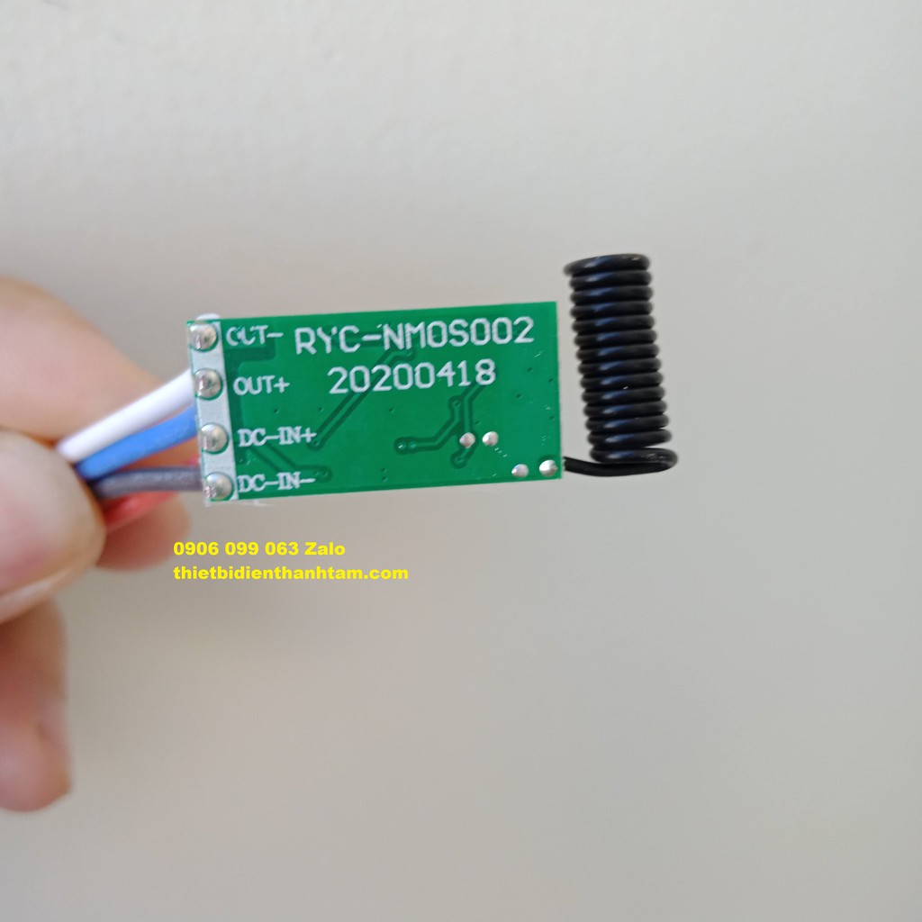 Mạch Thu RF 433MHz Điều Khiển Tắt Mở Led Mini 3.6V ~ 24VDC