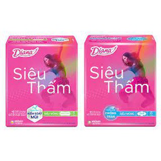 băng vệ sinh diana siêu thấm siêu mỏng không cánh, có cánh