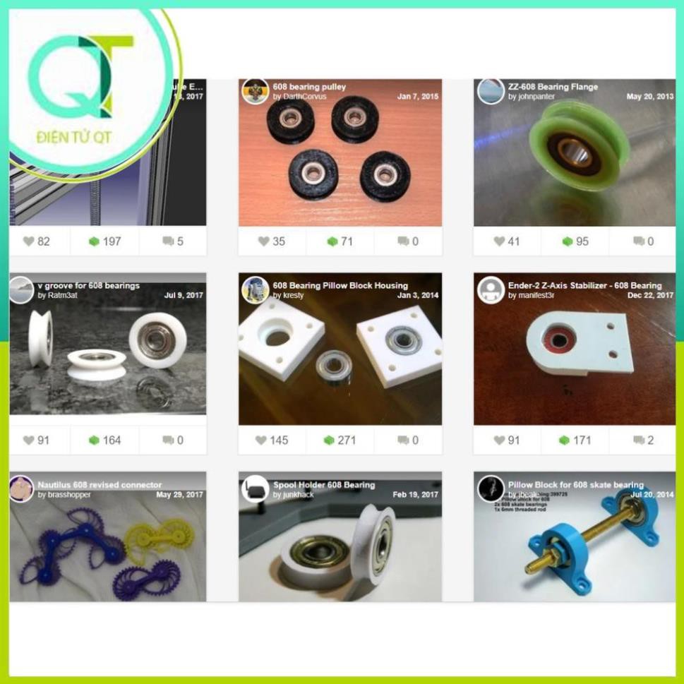 Vòng bi , bạc đạn 608 RS 608RS Vòng Bi 22MM