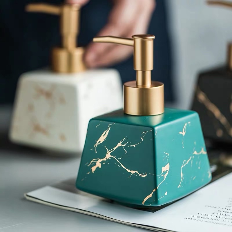 Bình Đựng Nước Rửa Tay Sứ Vân Đá Cao Cấp