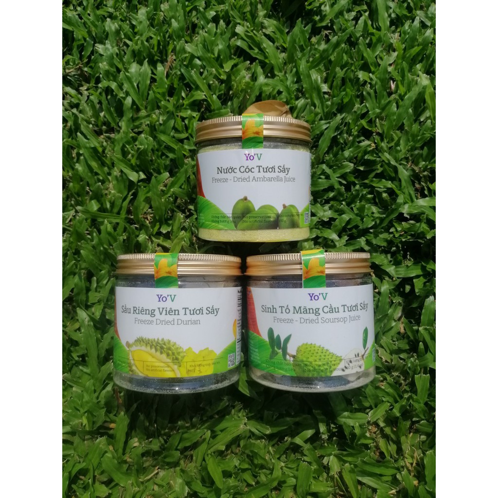 Combo 3 nước ép trái cây tươi sấy Vinamit nước ép cóc, sinh tố mãng cầu, sầu riêng tươi sấy