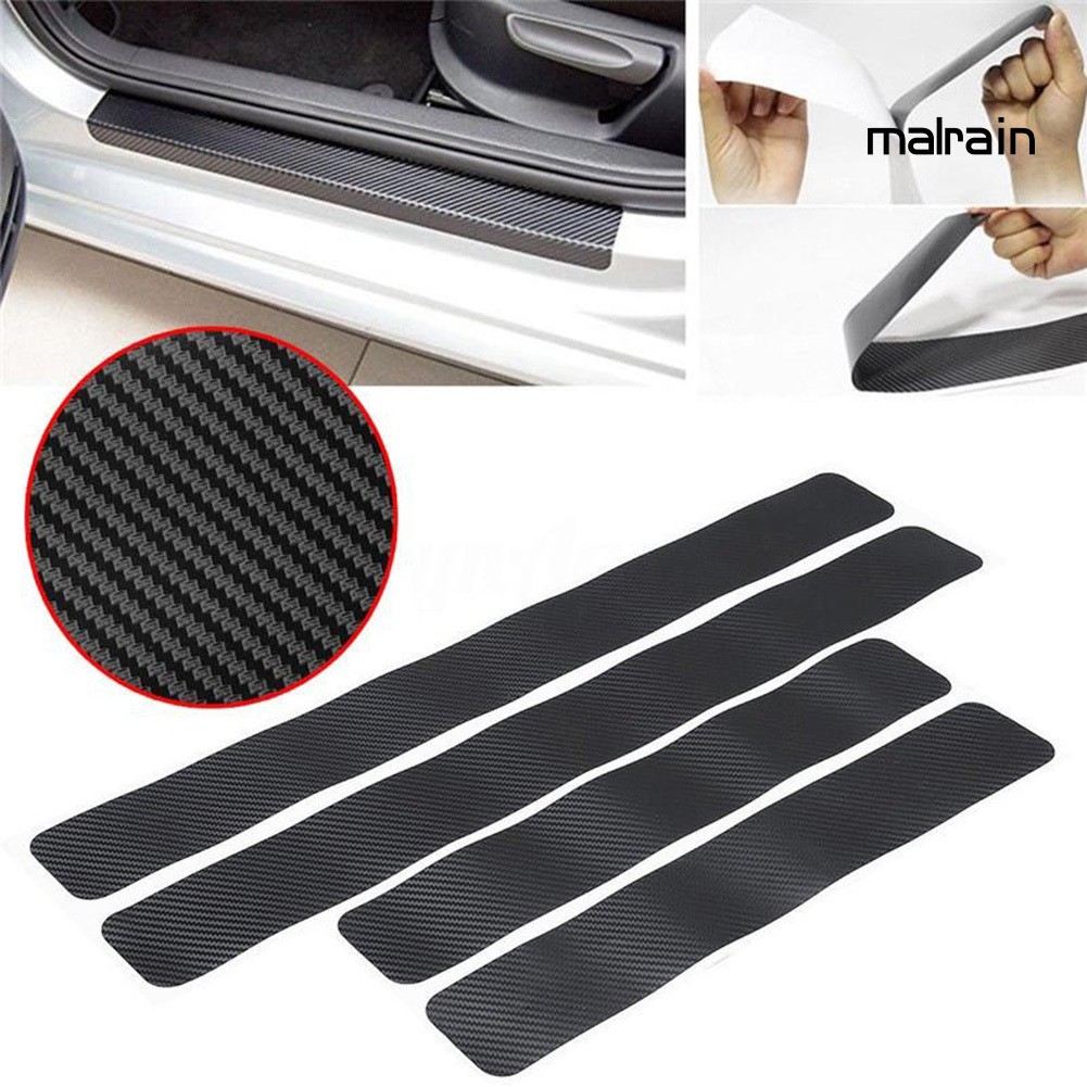 【VIP】Universal Carbon Fiber Anti-Scratch Car Door Sill Protective Sticker Pad Decor