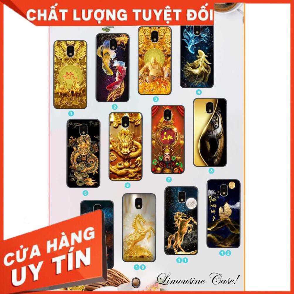 Ốp lưng in kính cường lực 3D đẹp, sắc nét họa tiết hình rồng vàng quyền lực cho điện thoại samsung J3 pro - J7 pro