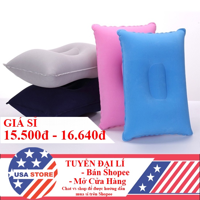 (Video Review) Gối Hơi Nằm Ngủ Văn Phòng - Kiểu Thẳng G6 - Gối Hơi Đi Du Lịch, Cắm Trại (34,5x24)