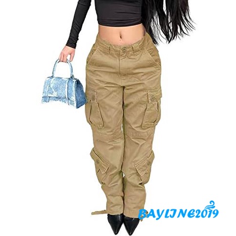 Quần Jean Dài Lưng Cao Phong Cách Đường Phố Cá Tính Cho Nữ