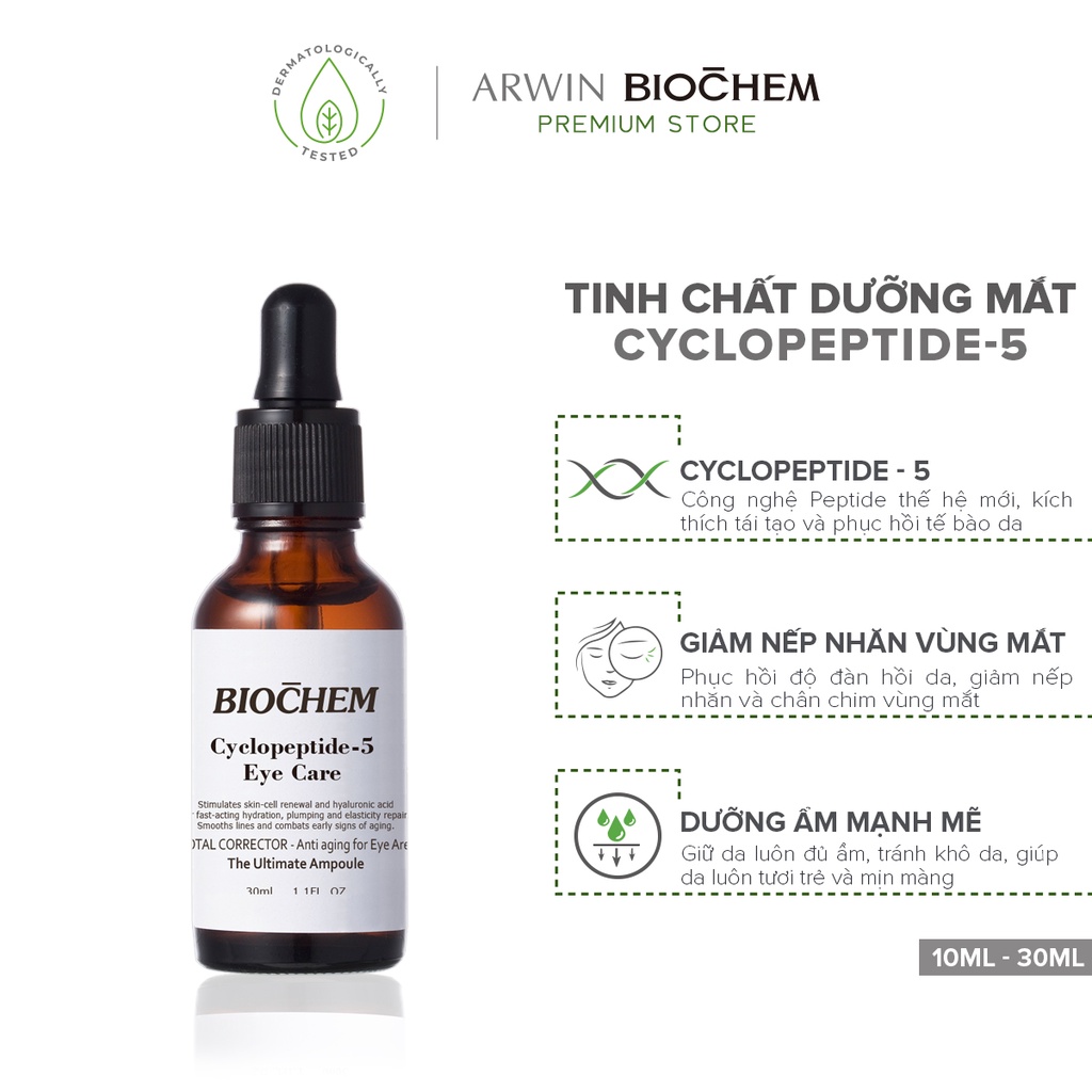 Size mini Tinh chất Biochem cao cấp dưỡng mắt Cyclopeptide-5 10ml