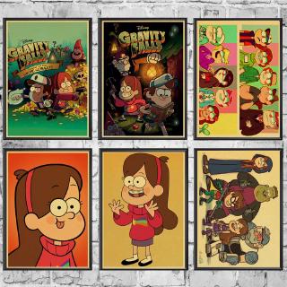 Poster Phim Hoạt Hình Gravity Falls Bằng Giấy kraft Chất Lượng Cao Trang Trí Tường / Phòng / Quán Bar