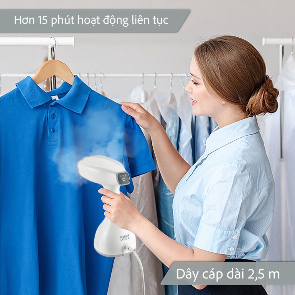 (BH 2 năm) Bàn là hơi nước cầm tay LEBENLANG LBD528W, Hàng Chính Hãng