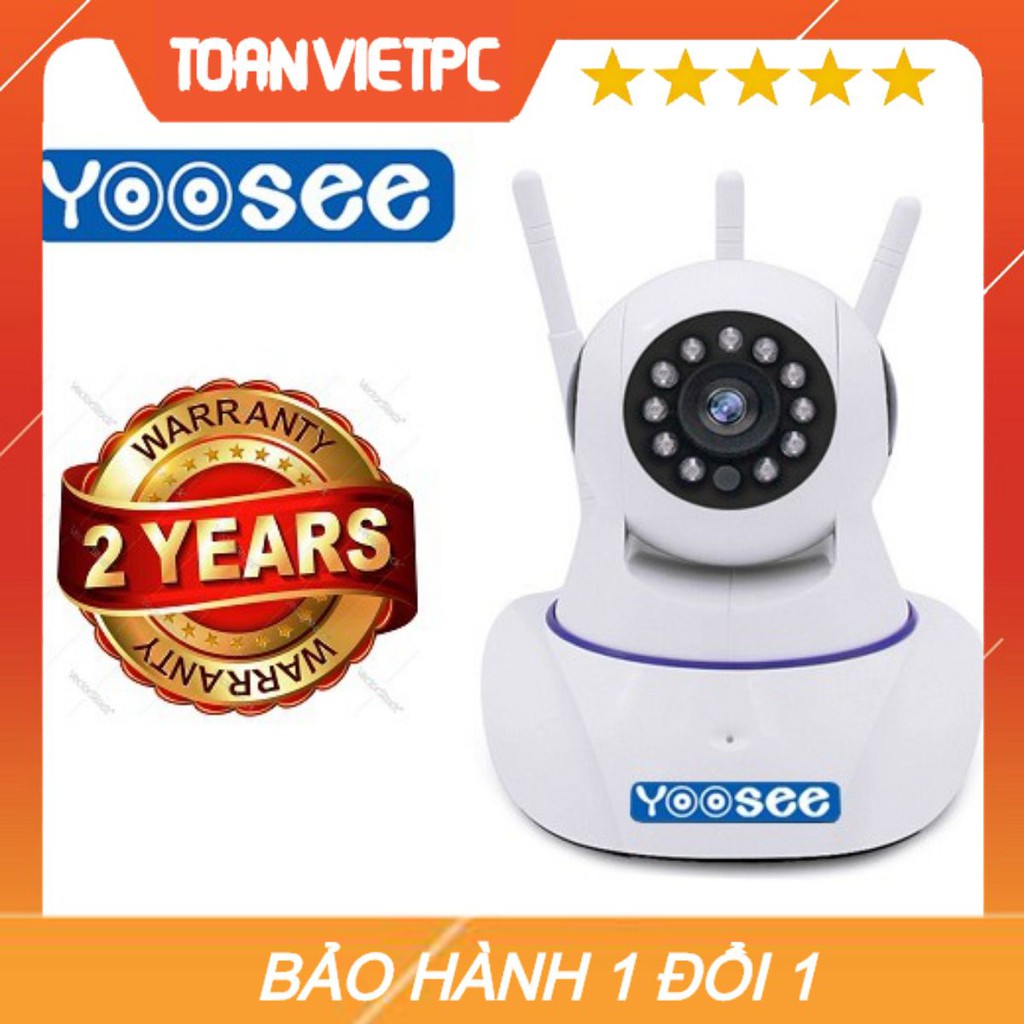 [Tặng kèm thẻ 32gb] Camera WiFi YooSee 3 râu 2.0Mpx ,ghi âm, đàm thoại 2 chiều, cảnh báo, lưu trữ video