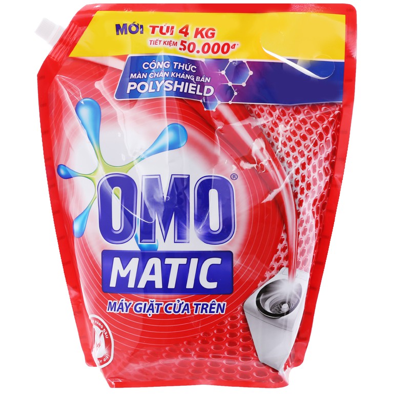 Nước giặt OMO Matic cửa trên túi 3.8 lít