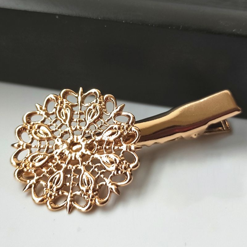 Trâm Cài Tóc Kim Loại Họa Tiết Hoa Cổ Điển Cho Nữ