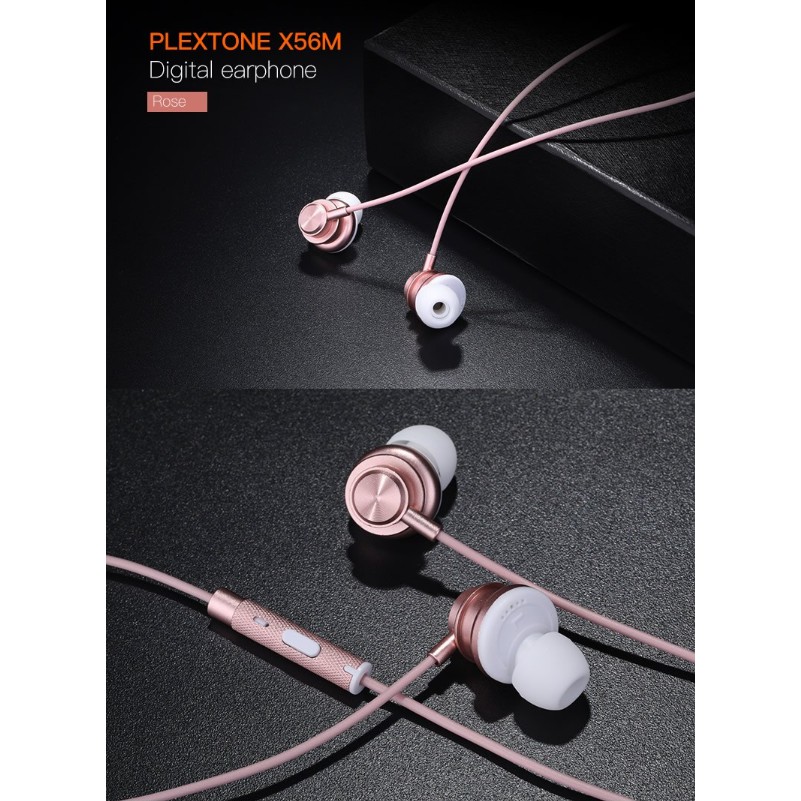 Tai nghe plextone X56M chân cắm typeC, có mic đàm thoại, tương thích xi-aomi mi6, note3,mi mix2, hua-wei