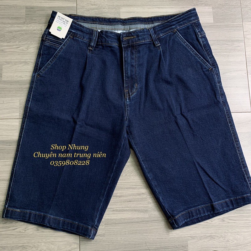 Quần Short Jean Nam Trung Niên hàng công ty dày dặn co giãn cao cấp, dày dặn + Ảnh Thật