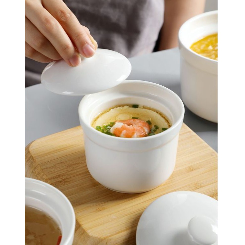 [GIÁ SIÊU RẺ] THỐ SỨ CHƯNG YẾN CAO CẤP// Ceramics soup bowl with lid household stew pot stew bird's nest | BigBuy360 - bigbuy360.vn