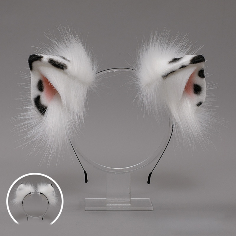 Băng Đô Tai Mèo Đính Lông Giả Hóa Trang