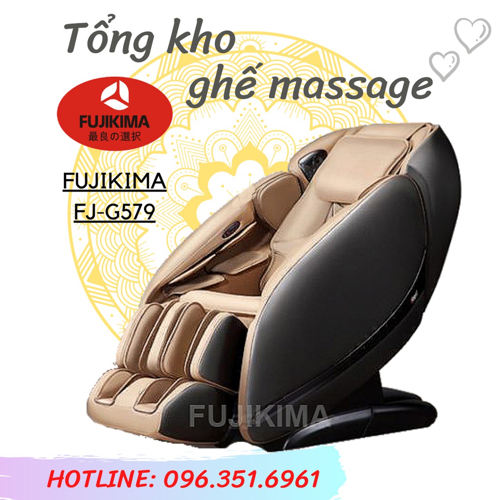 [Version 2021] Ghế FUJIKIMA SPACE GALAXY FJ-G579 liên động tự động massage toàn thân trị liệu theo phương pháp Nhật Bản