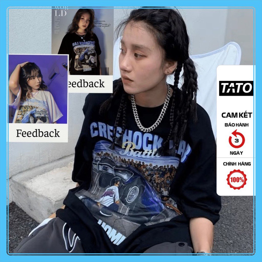 Áo thun oversize Creshock Lab , áo phông cotton nam nữ unisex, ODIN CLOTHING [TATO] | BigBuy360 - bigbuy360.vn